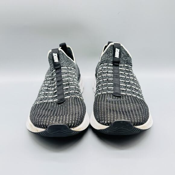 Nike Shoes Mens 12 Black React Phantom Flyknit 2 Slip On Running Sneakers - Picture 8 of 12